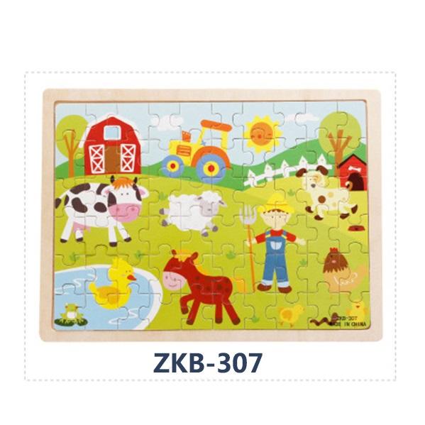 60 Pieces Wooden Puzzles for Kids Wood Jigsaw Puzzle Game Children Learning Educational Toys