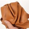 1.0mm khaki top layer cowhide, light brown plain weave genuine leather, handmade DIY leather bag, sofa headboard