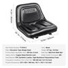 Universal Tracor Seat, Lawn Mower Seat with Micro Switch and Drainage Holes, 6.3-13.4 inch Extended Slot Tractor Seat for Tractor Loader Excavator