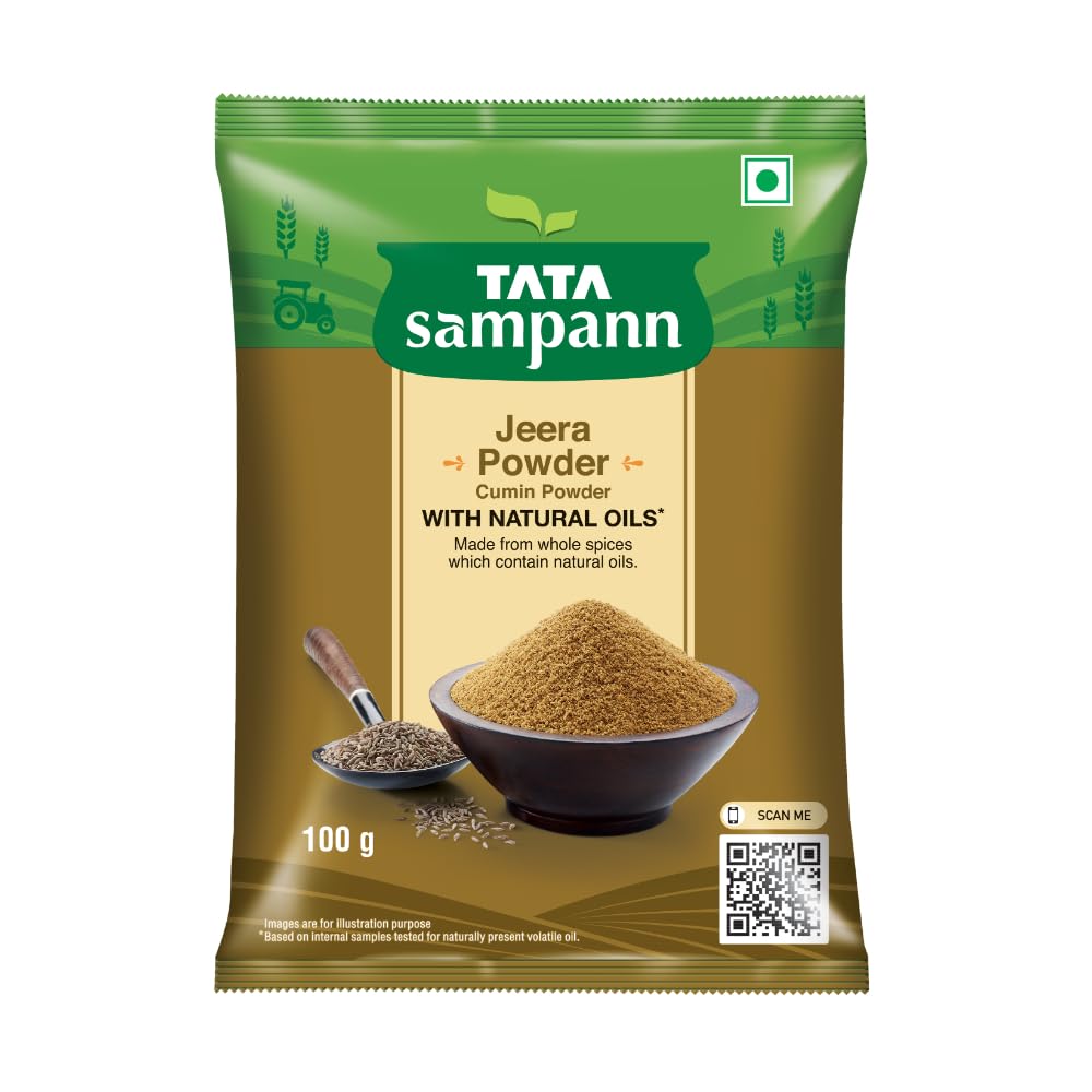 Tata Sampann Jeera Powder With Natural Oils 100g Cumin Powder For Aromatic Flavorful Dishes