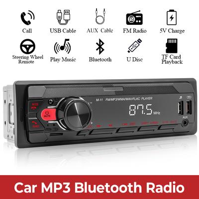 New Car Radio Universal 1 DIN Car Stereo Bluetooth USB AUX In Dash Head Unit FM Radio Media Receiver Car MP3 Player FM Receiver