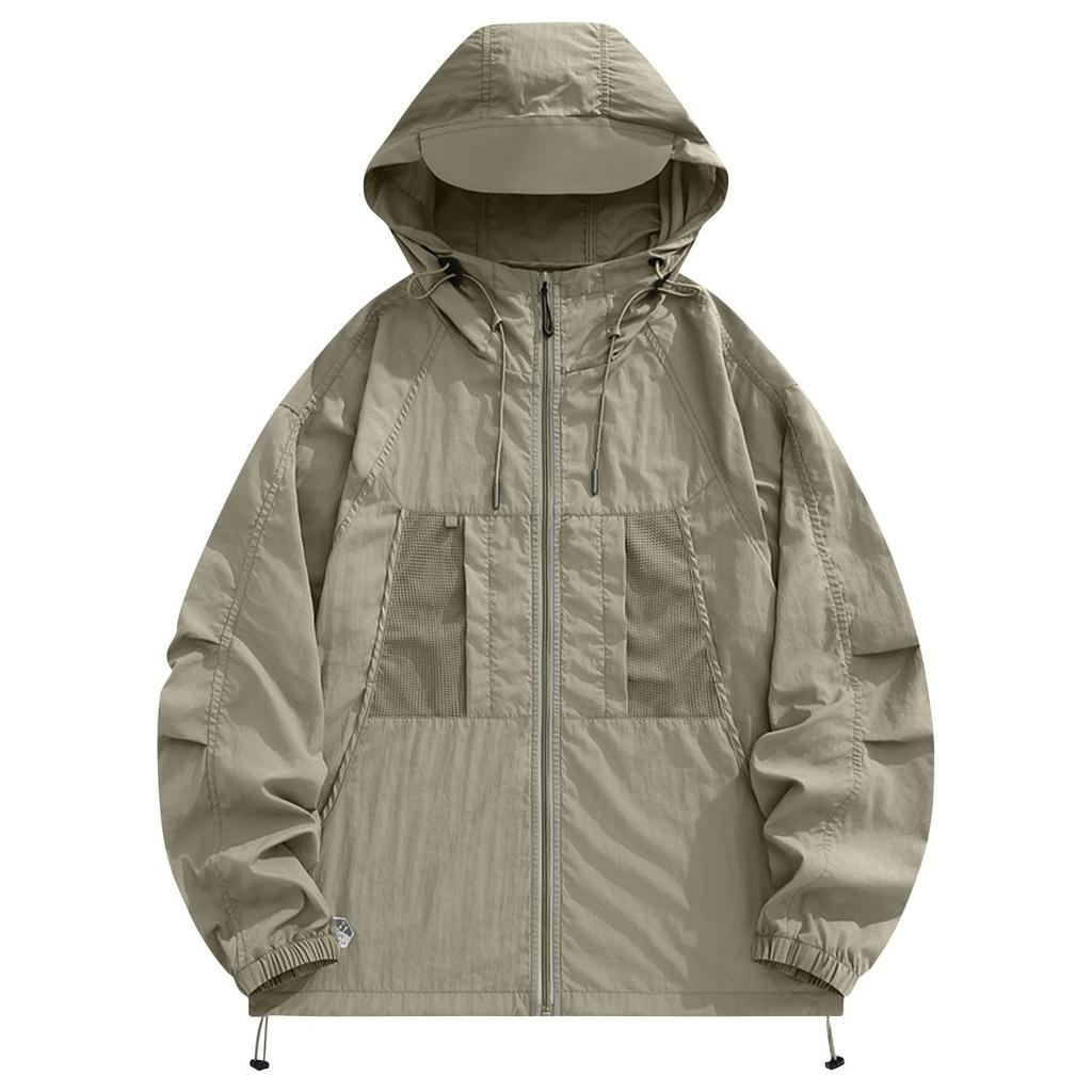Lightweight Hooded Jacket For Couples Fashion Sunscreen Full Zipper Breathable Comfy Hoodies Coat Outdoor Sport Outwear