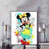 Disney Cartoon Diamond Painting Minnie Mouse Watercolor Splatter Art Illustration 5D DIY Art Cross Stitch Kit Mosaic Embroidery Home Decor Gift