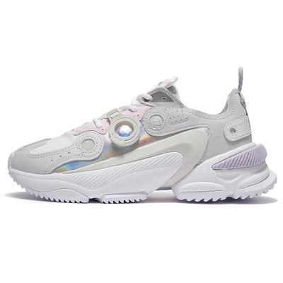 Li Ning Star Cloud M1 Cálido Absorción de Impactos Transpirable Clásico Zapatillas de Caña Baja Zapatillas de Mujer Gris AGCR226-4
