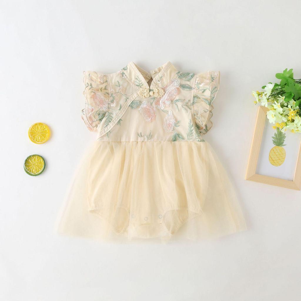 Autumn 2022 Girls' Chinese Style Hanfu Jumpsuit Skirt for Babies