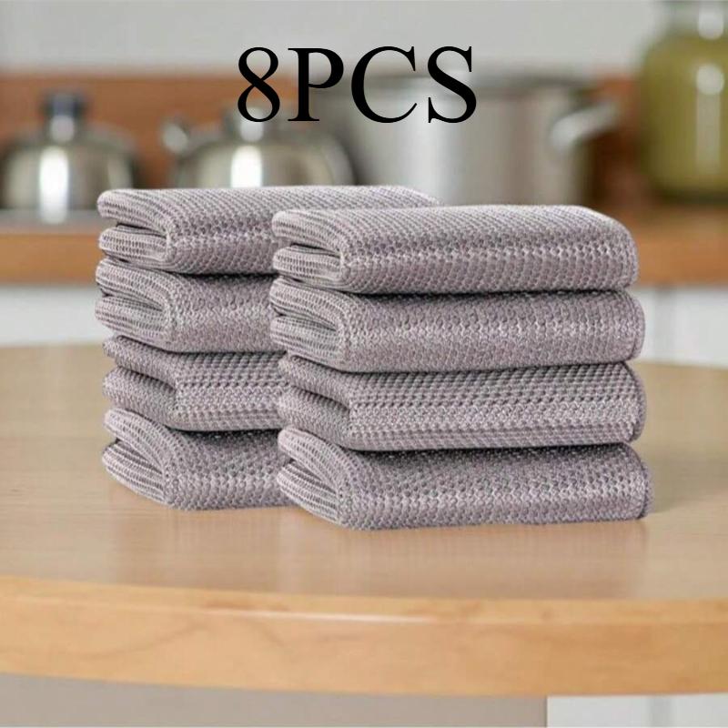 

8 шт. Многоцелевая проволочная салфетка для мытья посуды, подходит для влажного и сухого использования, новая улучшенная проволочная салфетка против царапин, чистящая салфетка из стальной ваты