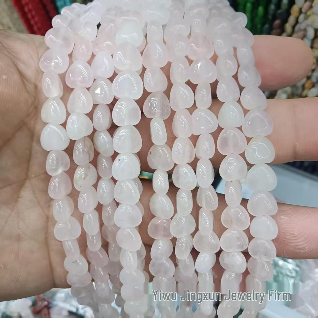 Heart-Shaped Crystal Agate Beads for DIY Jewelry and Clothing Accessories