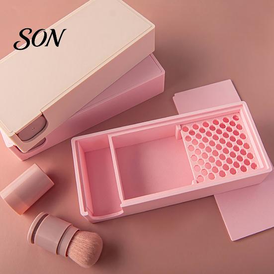Art Studio Desktop Tidy Clay Tools Kit, Powder Storage Box with Sieve Brush Container, Plastic Bin Craft Organizer, Air Dry Accessory for DIY Pottery