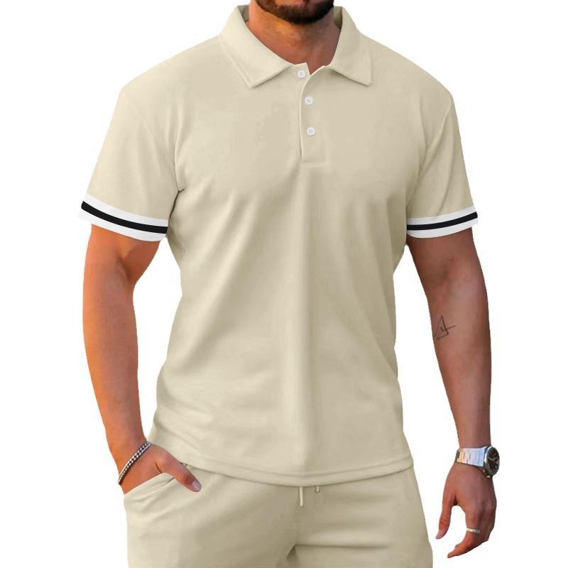 Summer Short Sleeved Shorts Sports and Leisure Men's Set