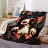 Christmas Giz-mo Candy Cane Flannel Blanket, Soft Polyester, Modern Design, All-Season for Camping, Travel, Gifts for holidays or birthdays