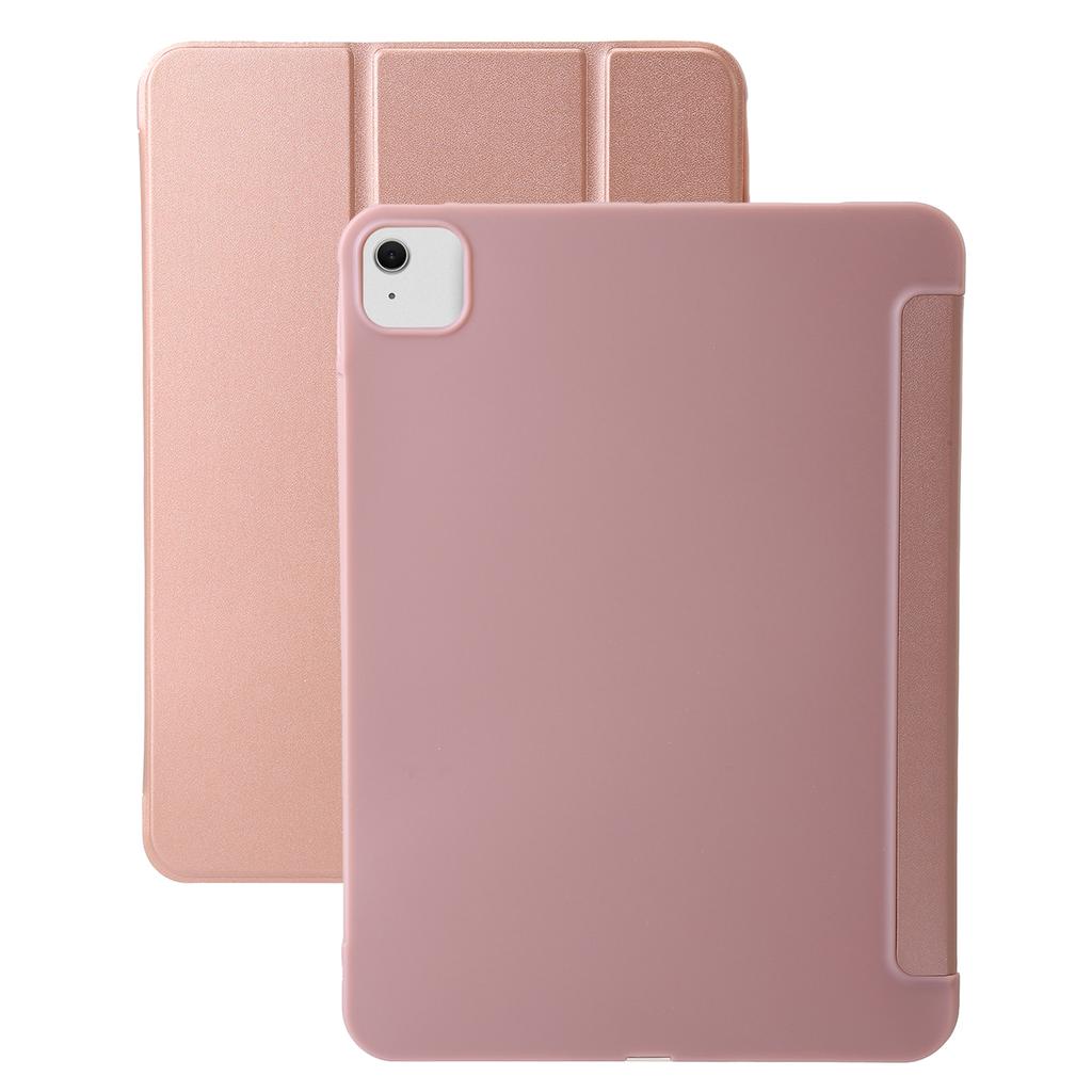 For iPad Air 13 (2025)/(2024) Leather Case Inner Silicone Tablet Cover with Tri-Fold Stand