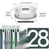 Dual-Sided Flat Timing Pulley: 5M50 Teeth, Width Options 11/16/21/27AF, Bore Size 8-30.