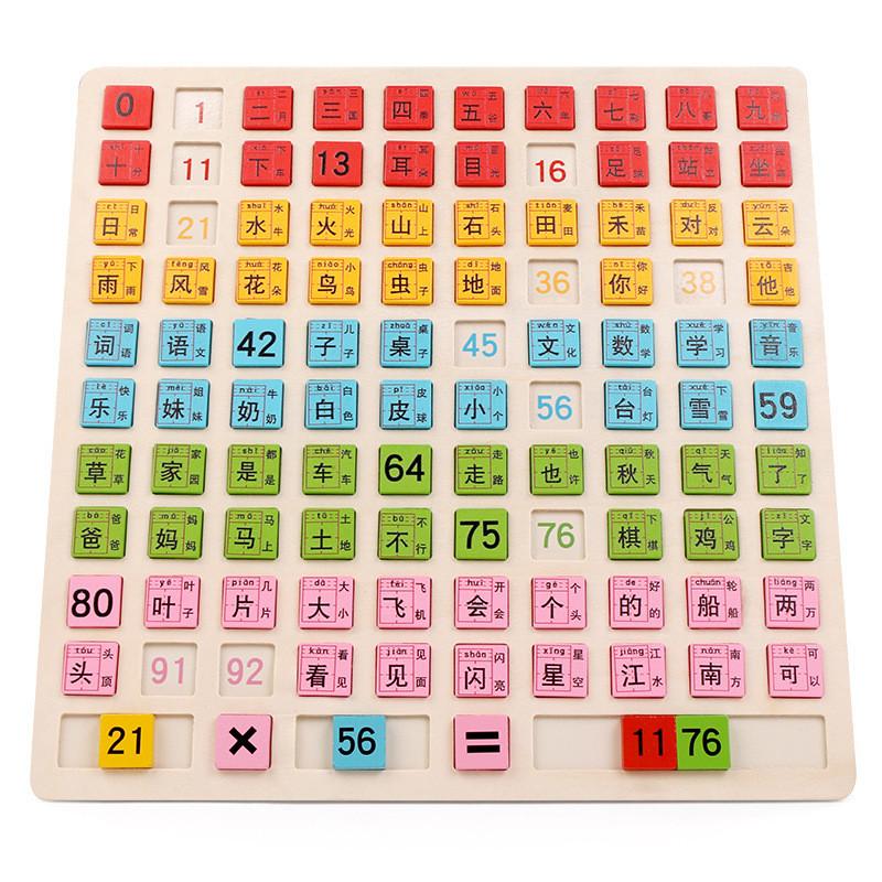 Sided Double Wooden Number Board Learning Toy Educational Activity Interaction