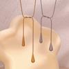 Minimalists Teardrop Necklace Crafted From Stainless Steel for Everyday Elegant