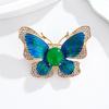 1Pcs Trendy Animal Insect Lapel Pin Elegant Crystal Enamel Butterfly Brooch For Men'S Suit Fashion Clothing Accessory Jewelry