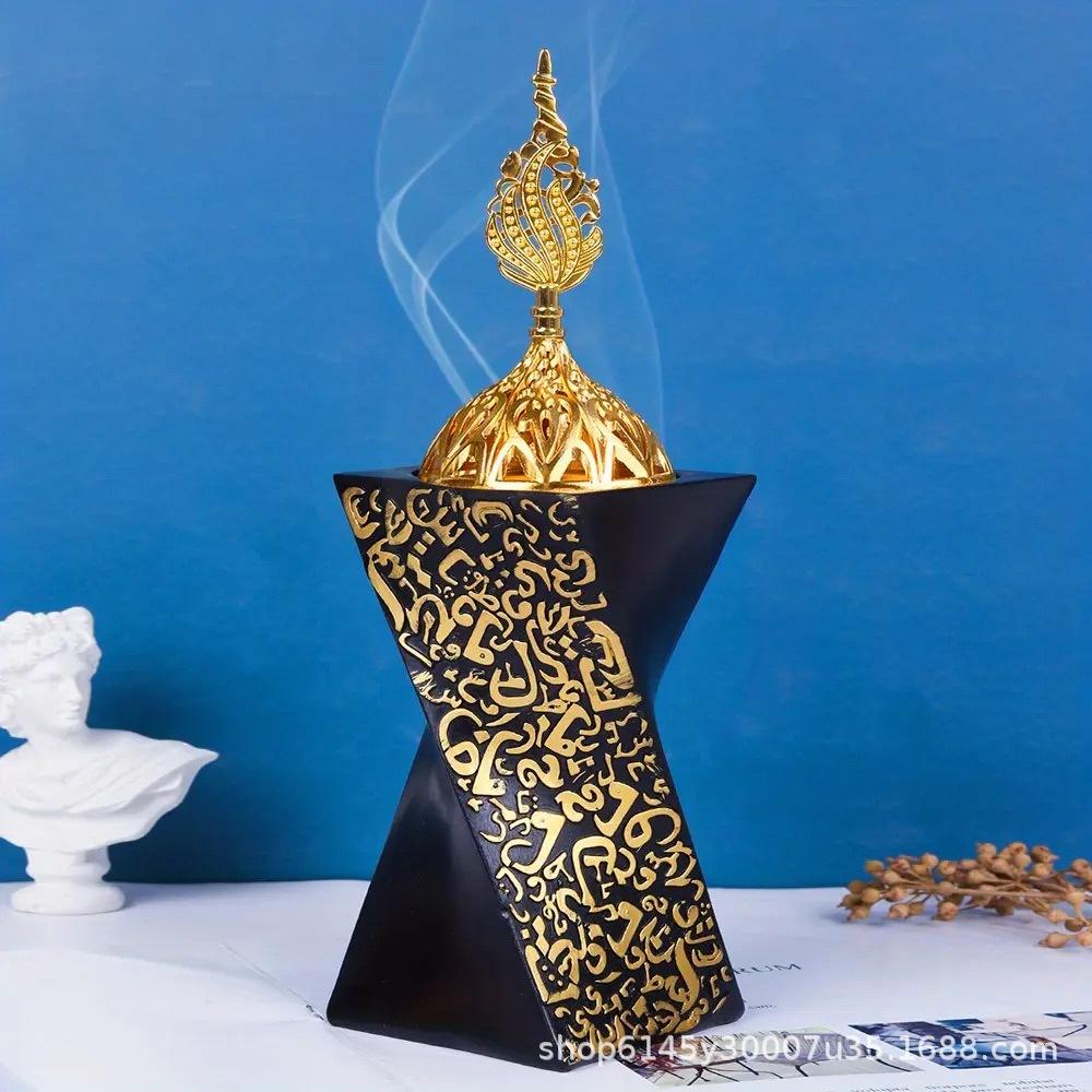 Resin Incense Burner Bakhoor Incense Burner Charcoal Incense Burner Yoga Spa Aromatherapy Office Home Decor Home