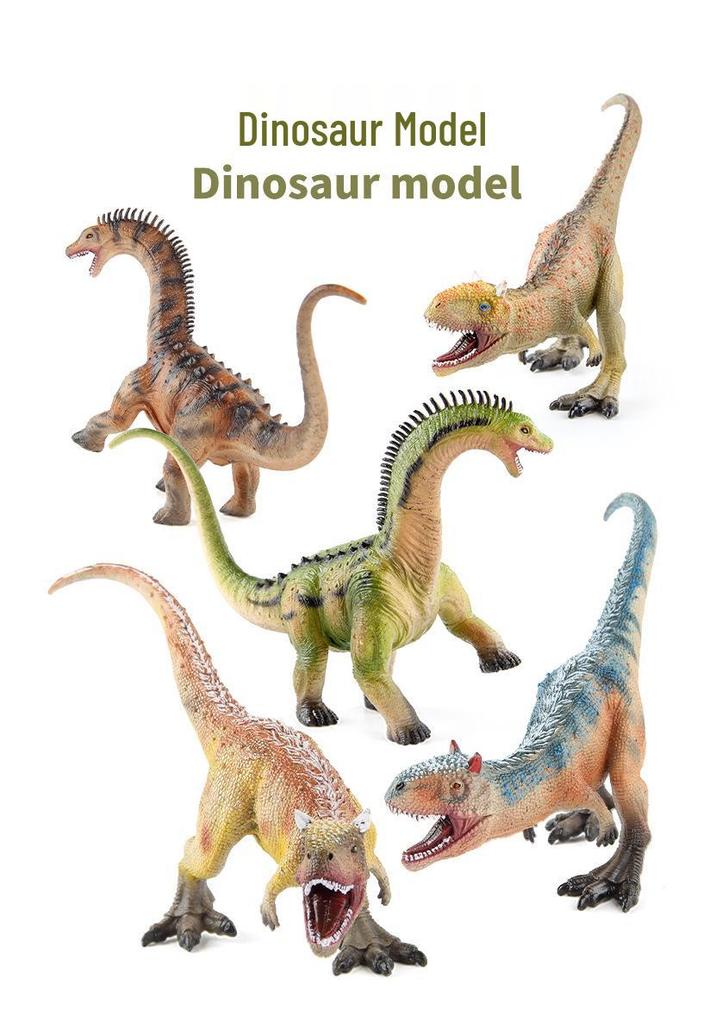 Herbivorous Dinosaur Model: Brachiosaurus & Triceratops Children's Cognitive Toy and Desktop Decoration