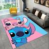 MINISO Stitch Angel Cartoon Carpet Rug for Playroom Bedroom Living Room Sofa Home Decor,kids Game Area Rug Non-slip Floor Mat