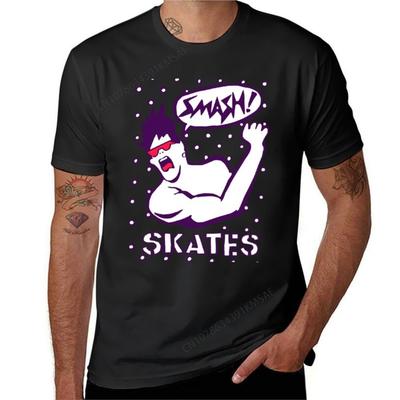 Smash Skates Thrashin Koszulka letnie ubrania chłopcy białe ciężkie koszulki męskie