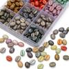 [8x10mm] 20pcs Acrylic Picasso Coffee Bean Beads Loose Spacer Beads for Necklace Bracelet Earring DIY Jewelry Making Beads