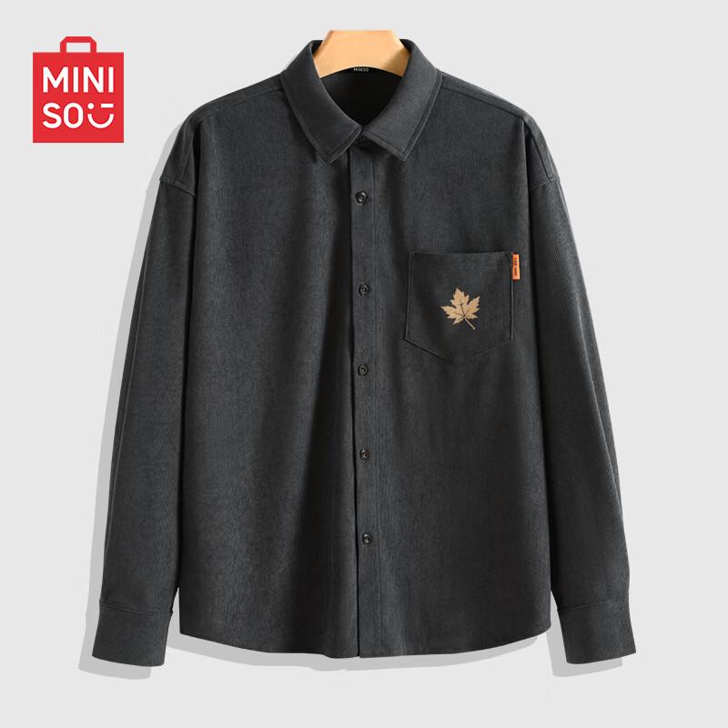 MINISO Men's Corduroy Long-Sleeve Shirt