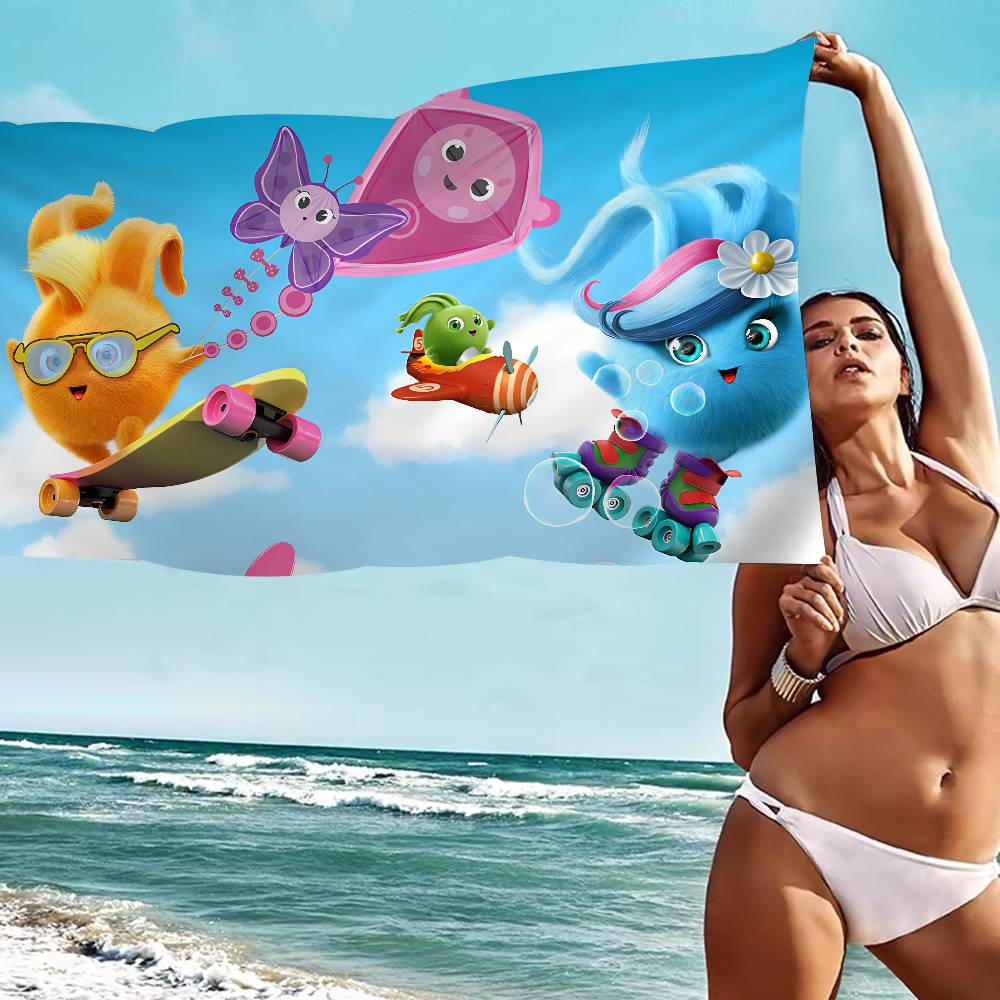 Sunny B-bunnies Anime Beach Swimming Towel Soft Absorbent Washcloth Children's Gifts For Kids Travel Camping Gym