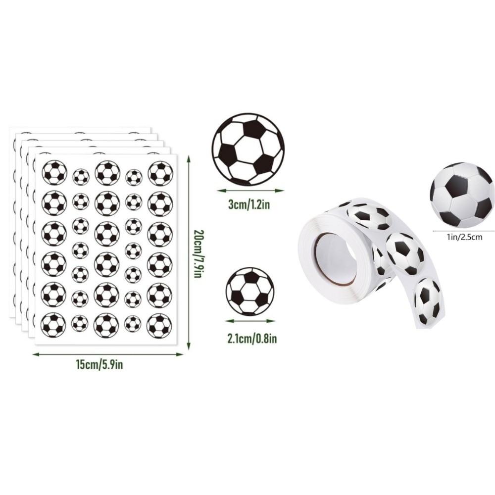 Paper Soccer Stickers Festival Multi-size Football Stickers Decorative Waterproof Sports Ball Sealing Label Birthday Gift