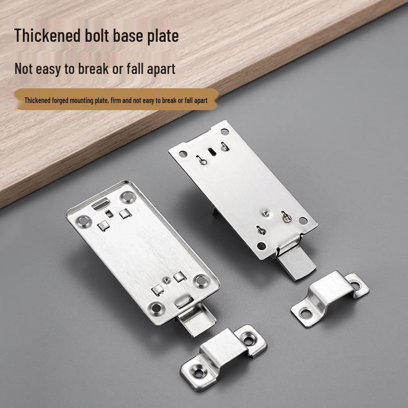 Stainless Steel Double-Ended Self-Rebounding Anti-Theft Door Lock for Bathroom and Windows