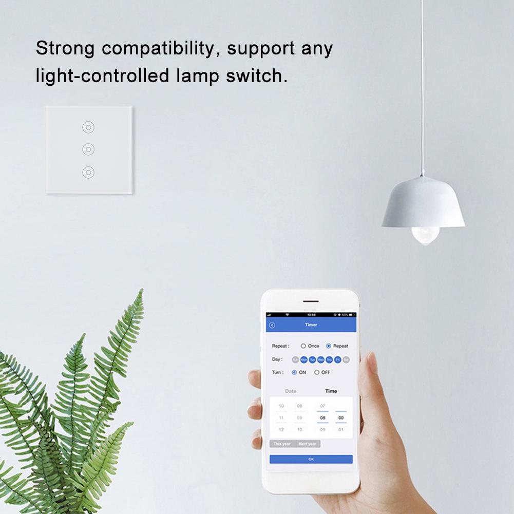 Intelligenter WiFi Wand-Touchschalter RF Sprachsteuerungs-Panel für Alexa Funktioniert mit Tuya 110-240V