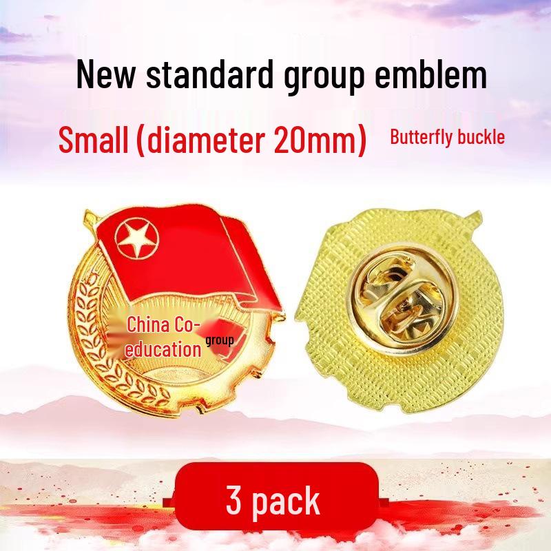 League Emblem Brooch: Strong Magnetic Pin for Student Use, Large Style - China Youth League Member Accessory