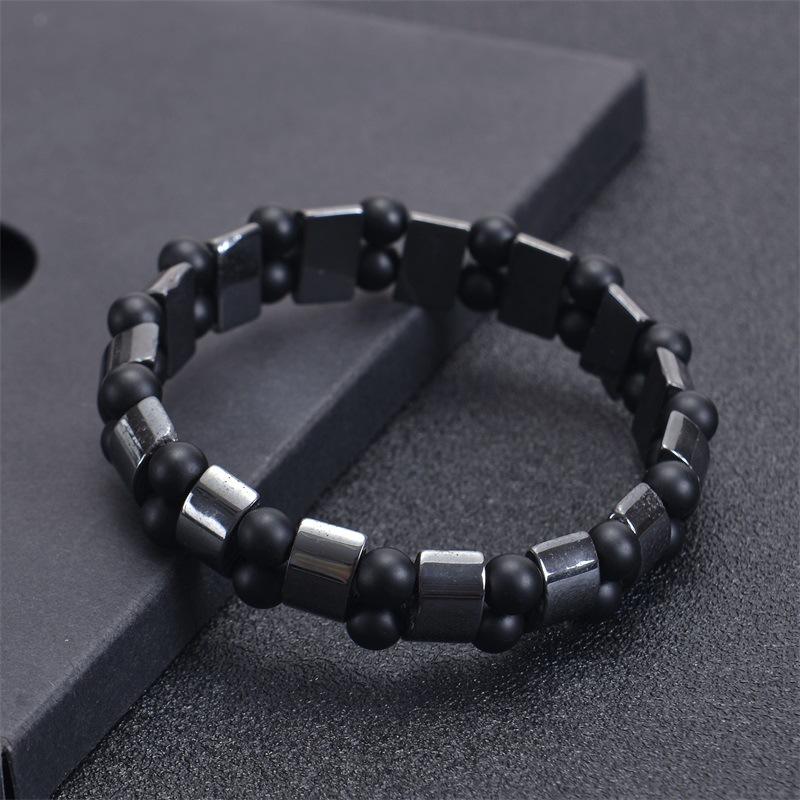 JYL TS Bracelet Morse Code  Strength   Carded Inspirational Boosts Resilience Black magnet-1