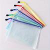 Waterproof PVC Office Supplies Student Stationery Organizer A4 Clear Custom File Mesh Zipper Bag