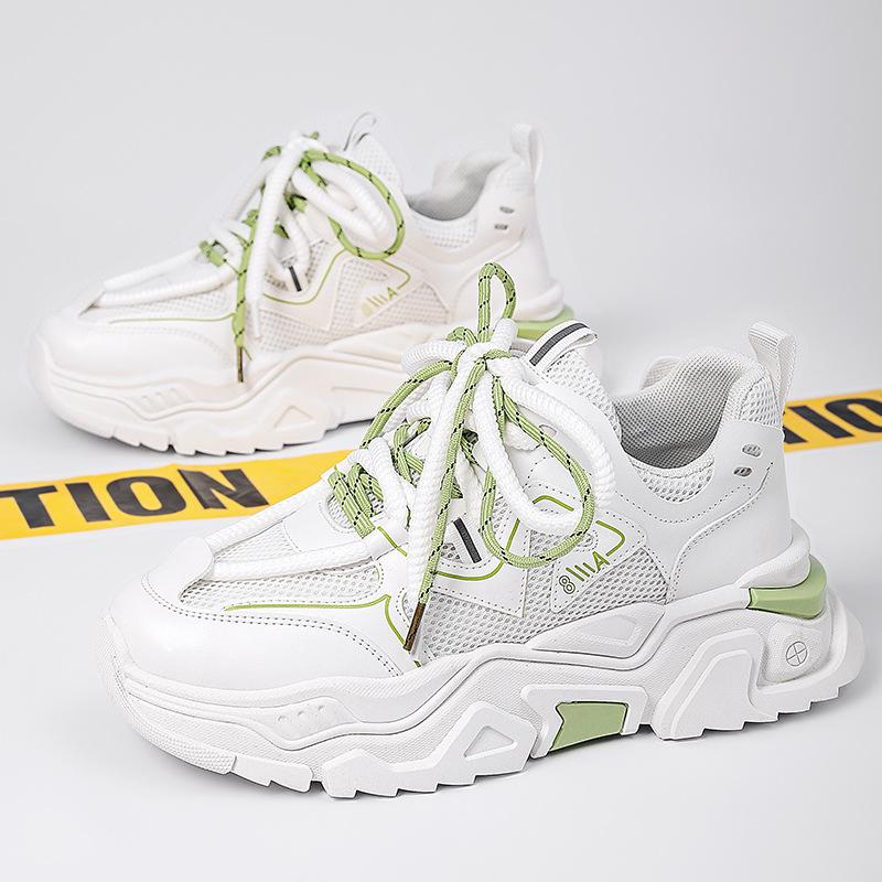 Autumn 22 New Casual Sports Trendy Shoes Platform Dad Shoes Mesh Breathable
