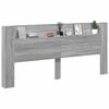 LED Headboard with Shelf Grey Sonoma 220 x 16.5 x 103.5 cm