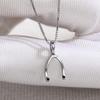 Minimalistische Wishbone-Anhänger-Halskette für Damen, Einfach, Elegant, Glücksbringer-Halskette für den täglichen Gebrauch und zum Layering