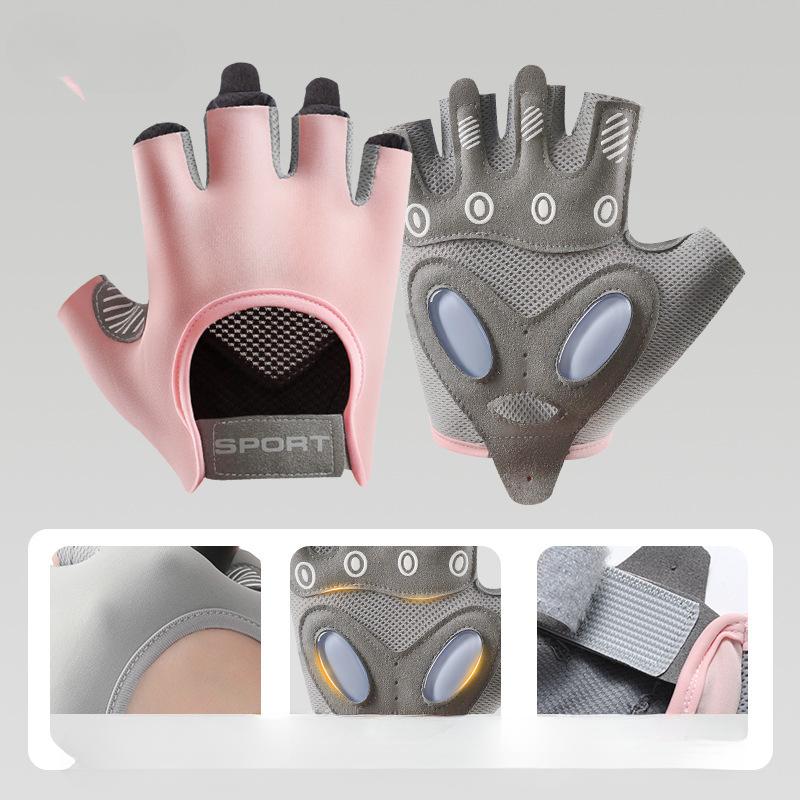 

New Sports Gloves for Women Yoga Equipment Training Dynamic Bicycle Wear Resistant Breathable Shock Absorbing and Anti Cocking Anti Slip Gloves S