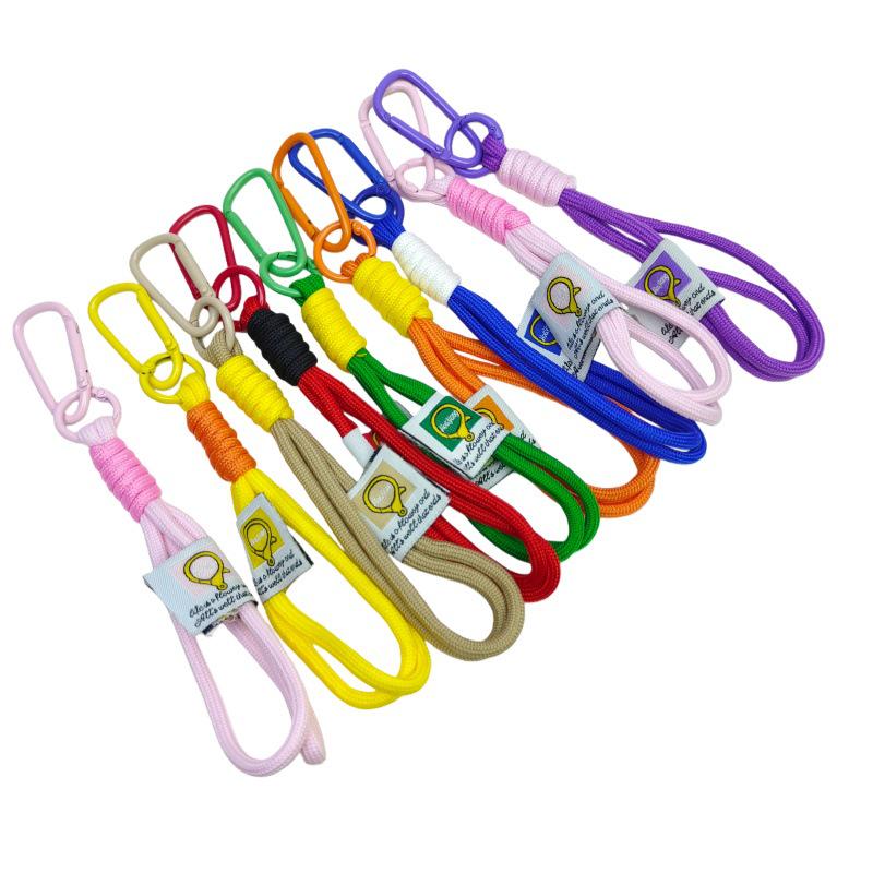 Keychain Lanyard: Color Block Knotted Woven Anti-Lost Phone Case Wrist Strap and DIY Jewelry Key Ring.