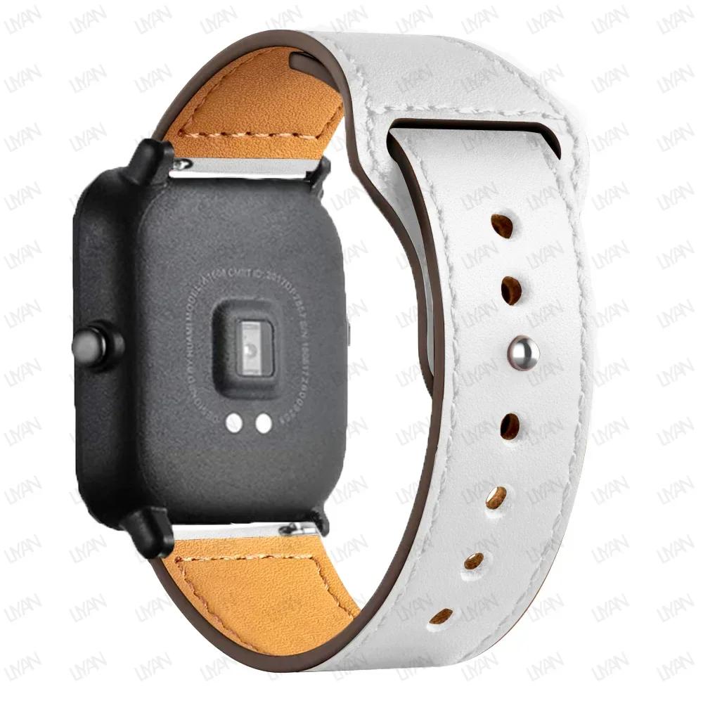 

Leather Band For Amazfit GTS 4/2/2e/3 GTS2 Mini/GTR 42mm/47mm GTR 4/2/3/Pro/stratos 3 Bracelet Amazfit bip/pace 20mm 22mm Straps 22mm watch band