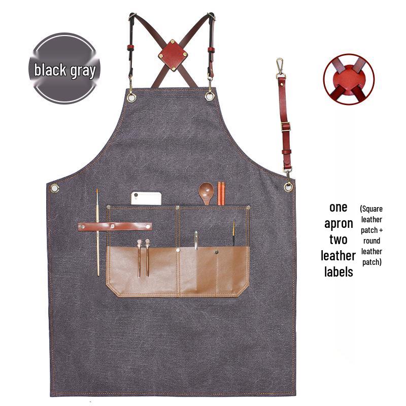 Custom Logo Barber Denim Apron for Hairdressers, Stylists, Artists, and Students