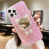 Glitter Sequined Mobile Phone Case Is Suitable For Apple 17Pro Makeup Mirror Wind 15 Rhinestone 16Promax Solid Color 14.