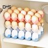 HOW-E 2Pcs Eggs Rack Multi-Color Reusable Plastic 15 Grids Eggs Storage Plate for Kitchen