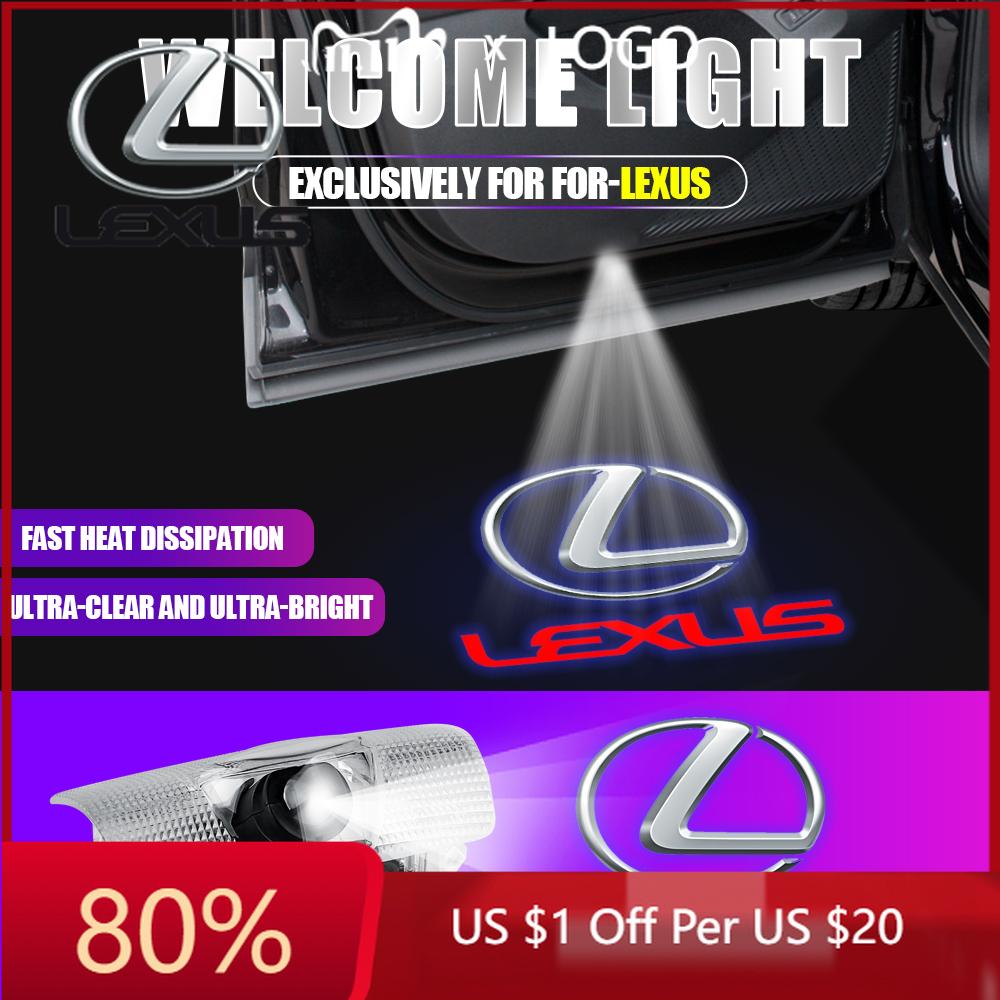 ZAG1 2026 Hot Interior Stickers 2pcs Car Door Wireless Welcome Light LED HD Projector Lamp Decoration For Lexus IS250 Ct200h LS430 LX