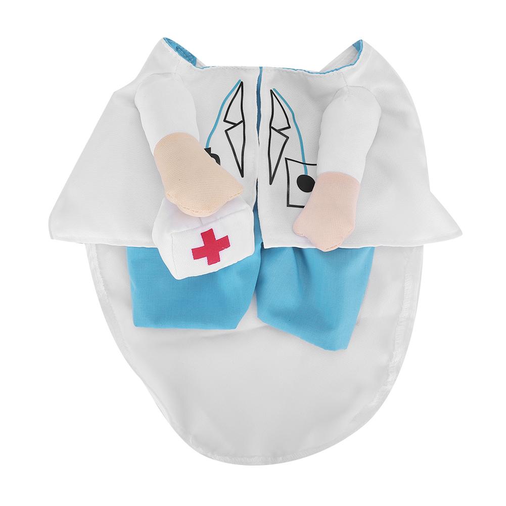 Mini Cute Funny Cat Clothes Doctor Suit Dressing Up Costume Clothing Pet Supplies(White Type 4)