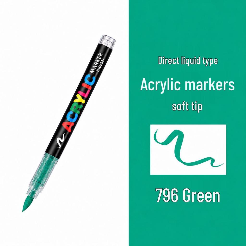 Guangna 8101 Waterproof Acrylic Marker Pen - Soft Tip, Press-Free for Students and Artists