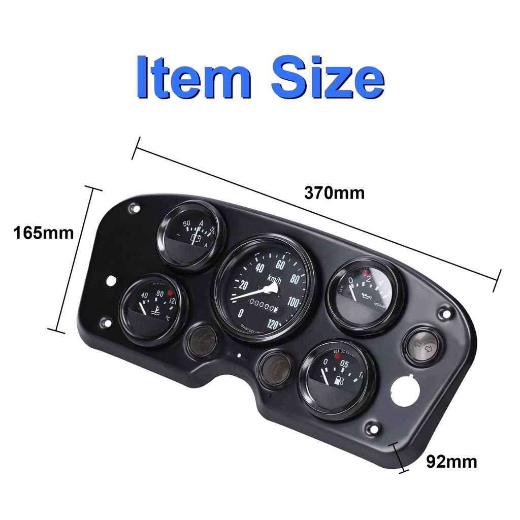 5 in 1 MultiFunctional Car Speedometer Fuel Gauge Oil Pressure Gauge Water Temperature Gauge