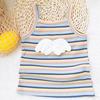 Baby Girls Summer Vest Sleeveless Cute Rainbow Striped Shirt Fashion Girl T-shirt