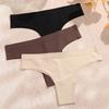 3PCS Seamless Maillard Panties Ultra-thin Brazilian Panties Women Ice Silk Underwear Sexy Panty Low Waist G-string Female Solid