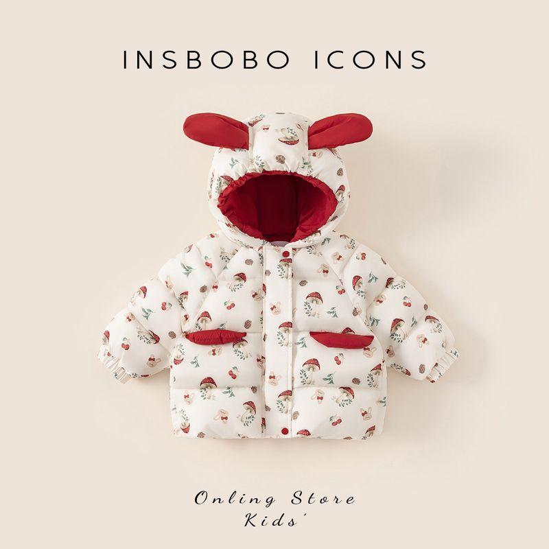 Jacket, New Thickened Winter Coat for Babies, Children s Red Winter Clothing, Infant New Year Clothes, Cotton-Padded Jacket for the New Year