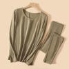 "Women's Seamless Cashmere Protein Thermal Underwear Set: Slim Fit, Body-Shaping for Autumn & Winter"