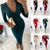 Autumn Trendy V-Neck Sexy Fashion Personality Commute Dress Women